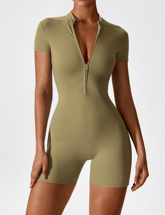 ROSA™ | Kurzärmeliger Body mit Reißverschluss