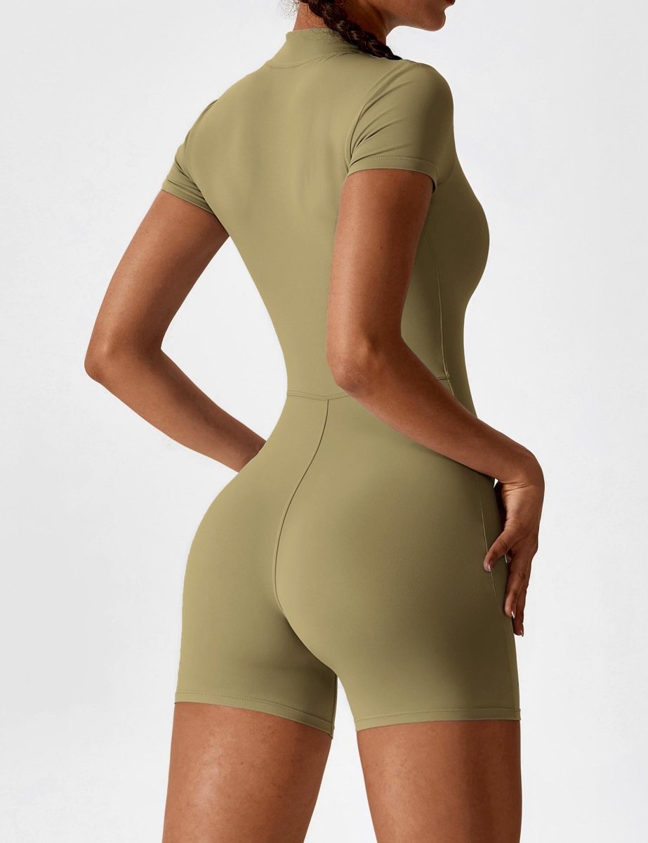 ROSA™ | Kurzärmeliger Body mit Reißverschluss