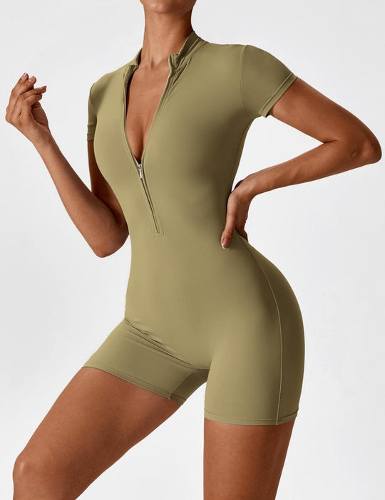 ROSA™ | Kurzärmeliger Body mit Reißverschluss