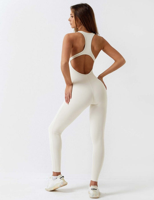 TONI™ | Einteiliger rückenfreier Jumpsuit mit Rundhalsausschnitt