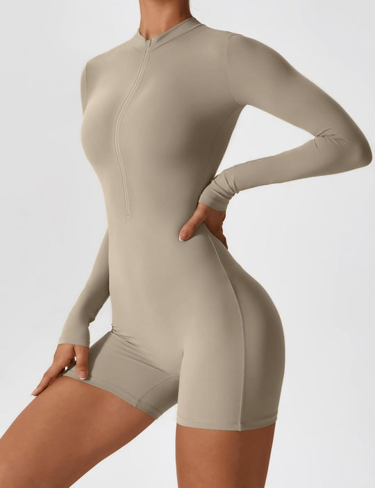 NOVI™ | Langärmeliger Body mit Reißverschluss