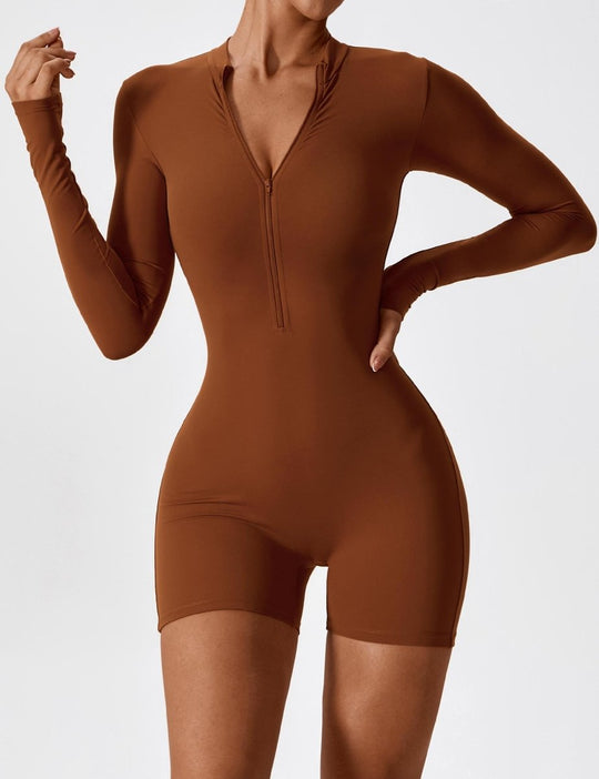 NOVI™ | Langärmeliger Body mit Reißverschluss
