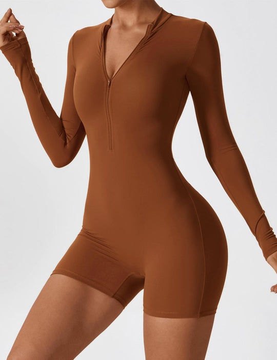 NOVI™ | Langärmeliger Body mit Reißverschluss