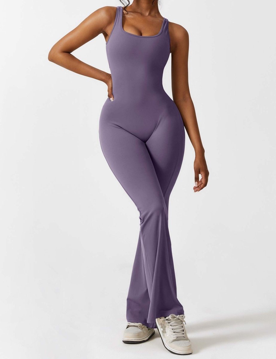 YONCE™ | Ausgestellter Jumpsuit mit V-Rücken