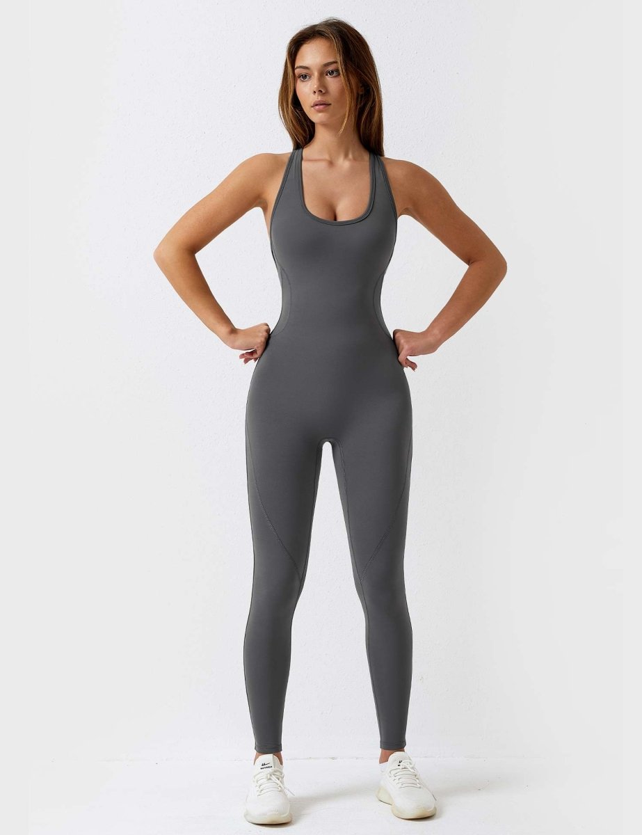 TONI™ | Einteiliger rückenfreier Jumpsuit mit Rundhalsausschnitt