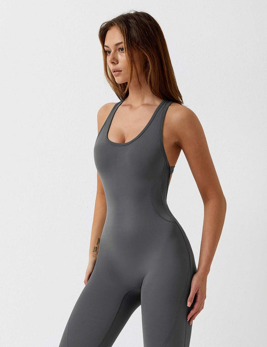TONI™ | Einteiliger rückenfreier Jumpsuit mit Rundhalsausschnitt