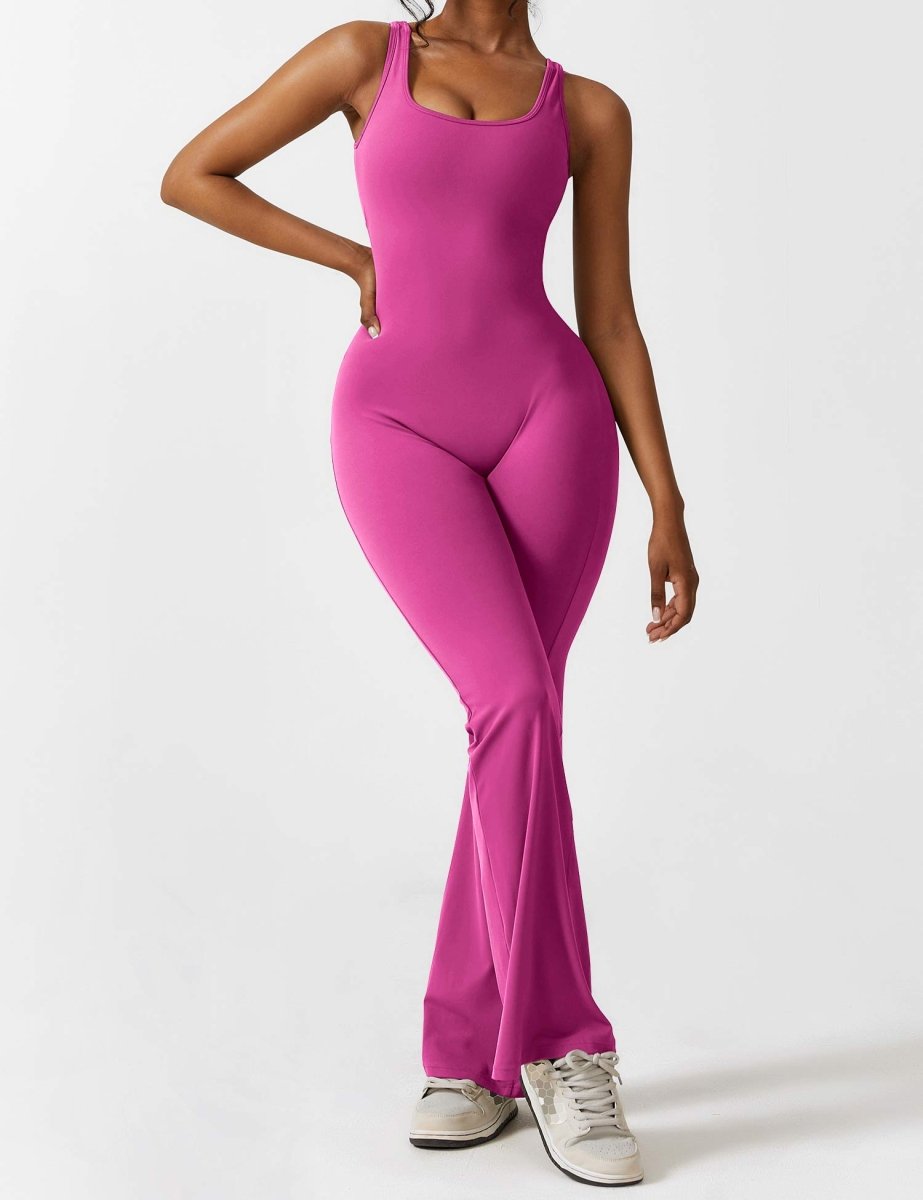 YONCE™ | Ausgestellter Jumpsuit mit V-Rücken