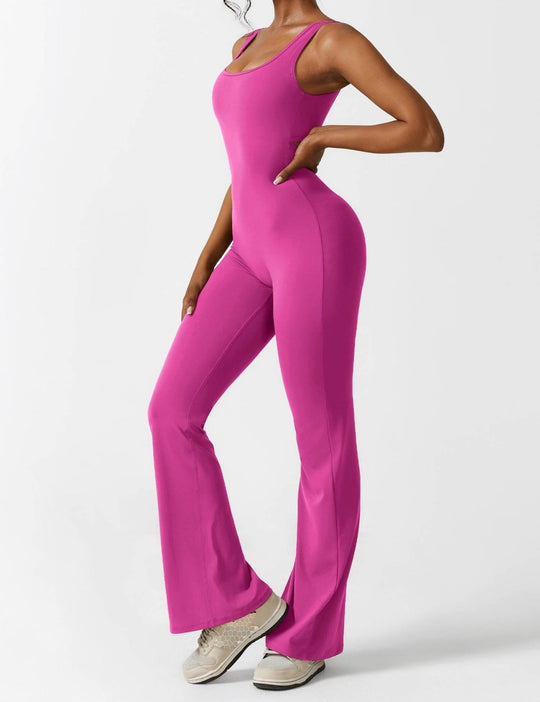 YONCE™ | Ausgestellter Jumpsuit mit V-Rücken