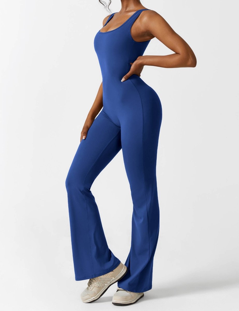 YONCE™ | Ausgestellter Jumpsuit mit V-Rücken