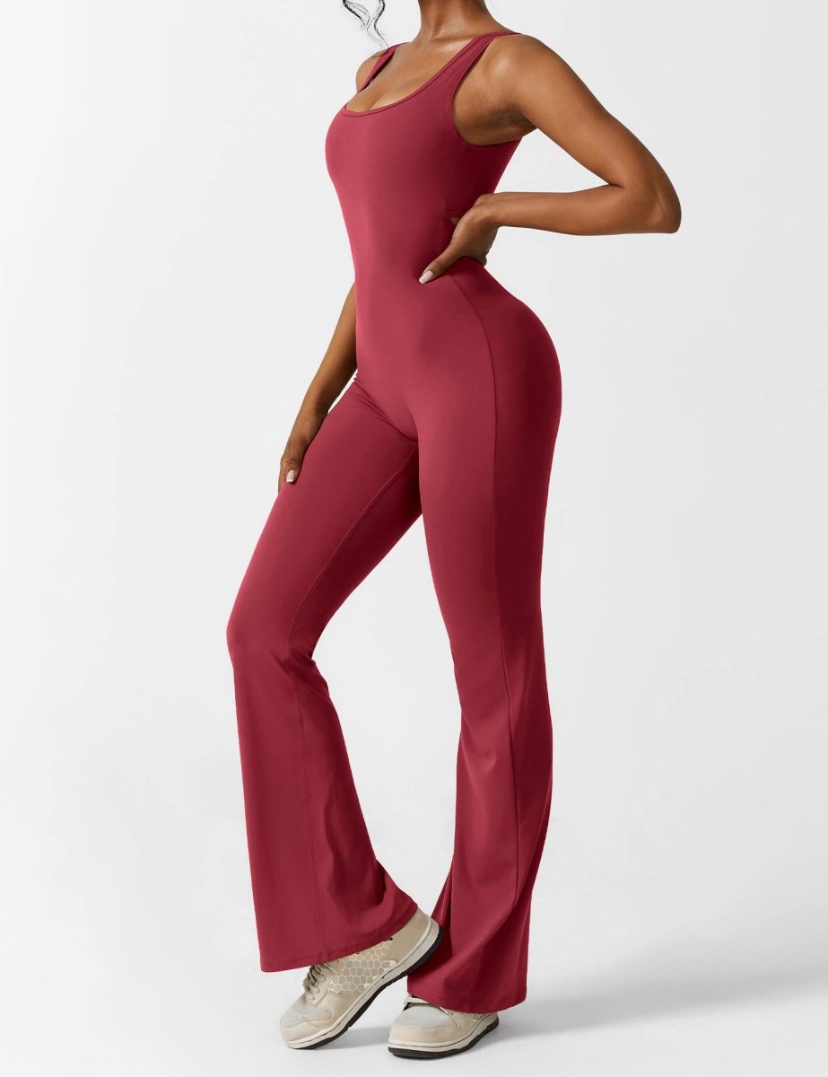 YONCE™ | Ausgestellter Jumpsuit mit V-Rücken